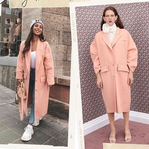 Zara oversized wool blend coat